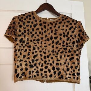 Adrianna Papell | Vintage Beaded Crop Top